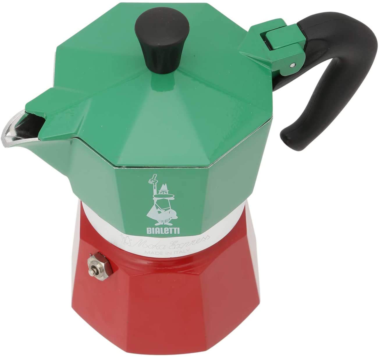 Bialetti Moka Express 3 Cups (Italia- Multicolor): Made in Italy