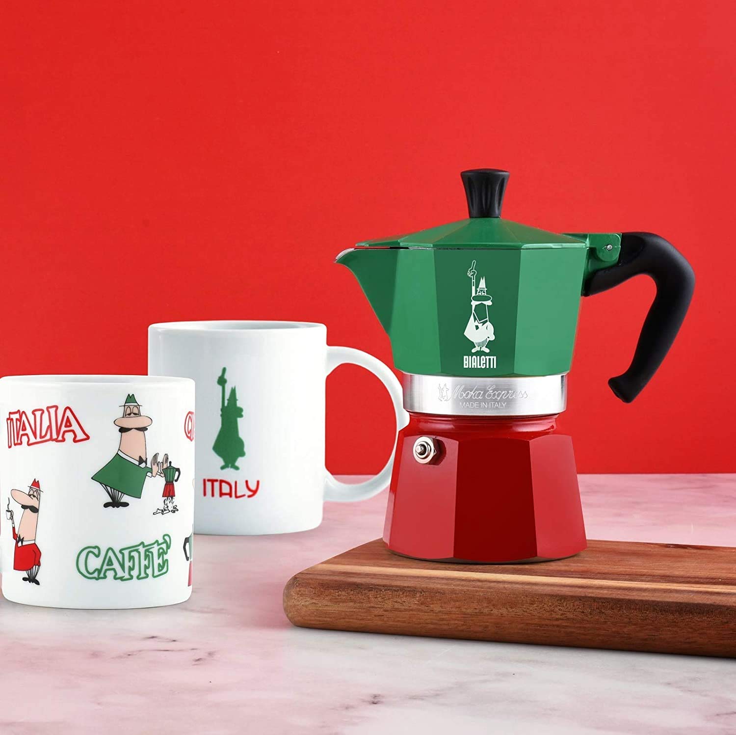 Bialetti Moka Express 3 Cups (Italia- Multicolor): Made in Italy