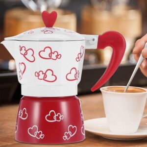 Fdit Coffee Maker, Aluminum Alloy Mocha Coffee Pot Stove Coffee Maker Percolator Cafetiere Tools For Home Office(L)