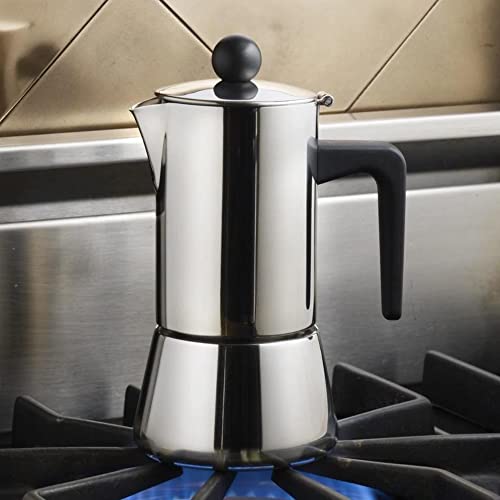 BonJour Coffee Stainless Steel Stovetop Espresso Maker, 9-Ounce