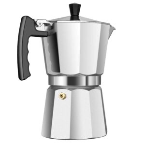 Cusstally Latte Coffee Maker Italian Moka Espresso Cafeteira Percolator Pot Stovetop Coffee Maker 150Ml Silver