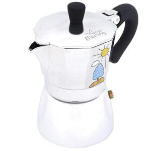 Any Morning Stovetop Espresso Maker, Cuban Coffee Maker, Aluminum, Moka Pot, Portable Coffee Percolator, Great for Coffee & Tea, 8 oz (240 ml)