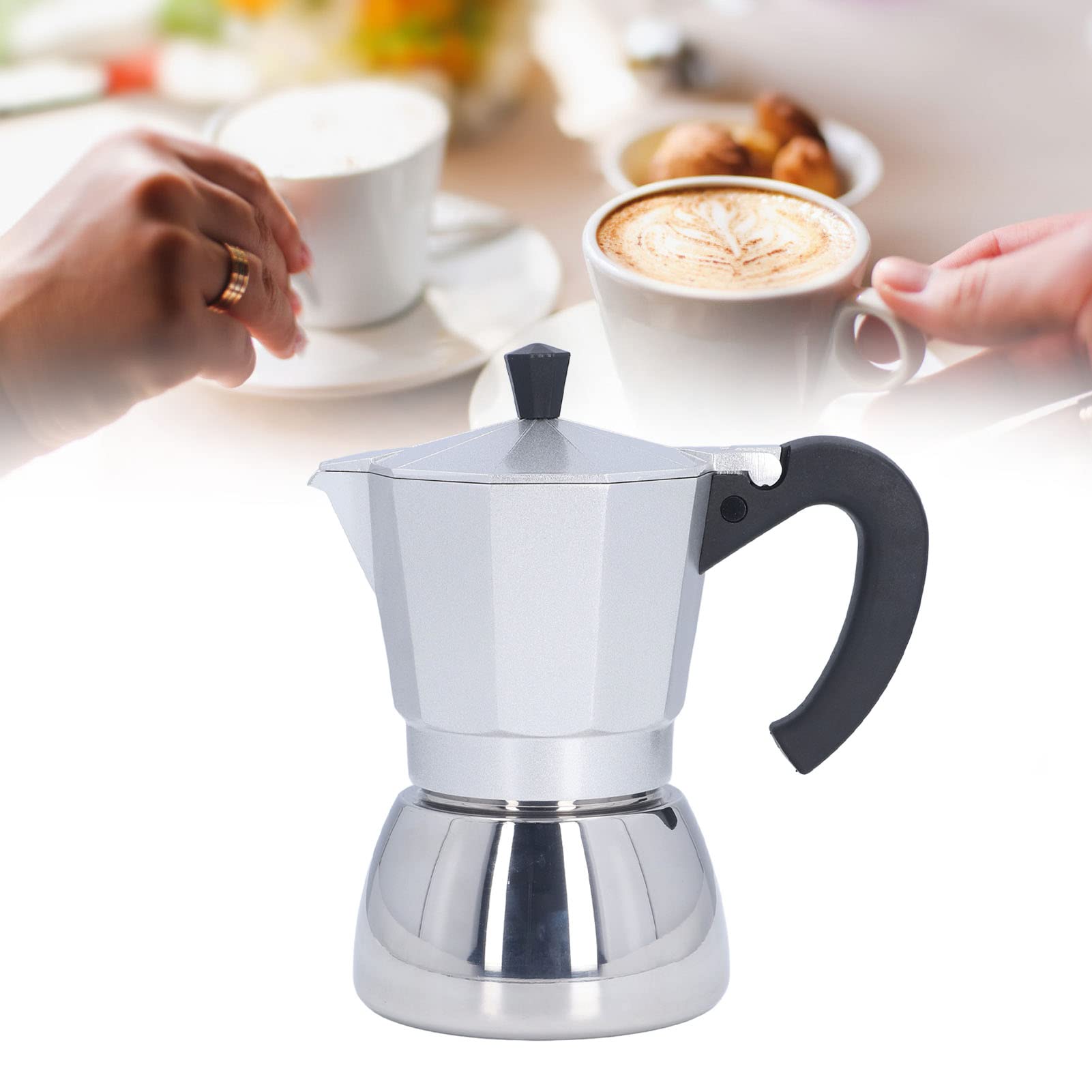 Horoper Stovetop Coffee, Maker 6 Cup Delicious Coffee Making Pot for Home Kitchen Office