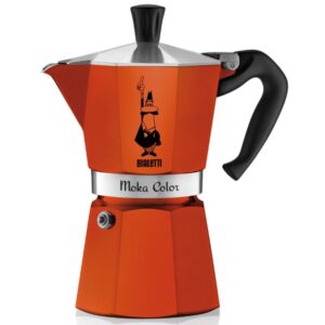 bialetti 06906 6-cup espresso coffee maker, orange