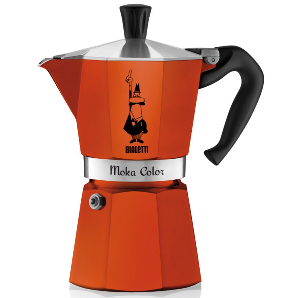 Bialetti 06906 6-Cup Espresso Coffee Maker, Orange