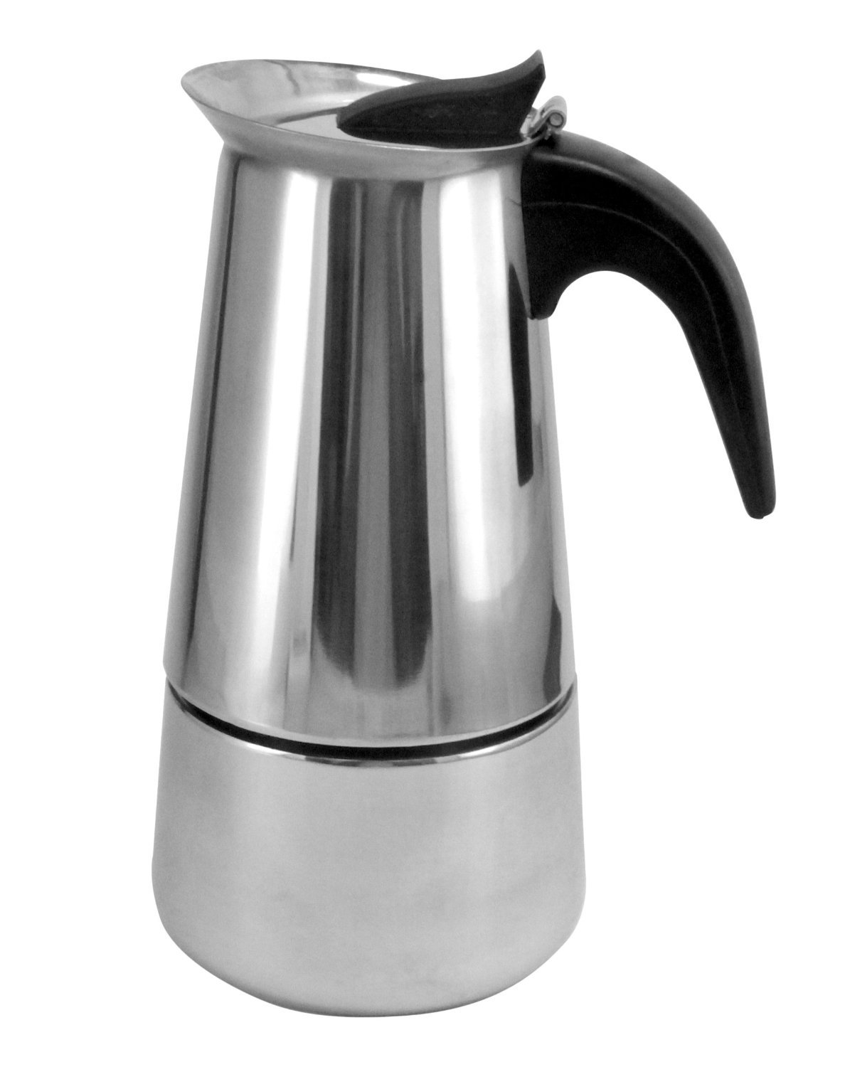 Dependable Industries inc. Essentials Stainless Steel Moka Espresso Coffee Pot Maker Percolator Stovetop Latte Cappuccino Italian Spanish Coffee (Silver, 6 Cup = 12 Ounce)