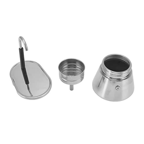 Coffee Maker Moka Pot 1 Tube, Mini 1 Cup Single Spout Maker, Stainless Steel Single Tube Moka Pot, 3.3 to 16.9oz DIY Italian Type Coffee Maker Stove Portable