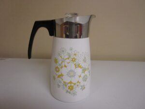 corning floral bouquet 9 cup stovetop coffee pot percolator