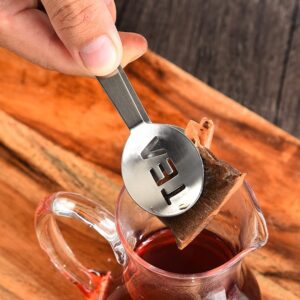 4 Pcs Tea Bag Squeezer Tongs Stainless Steel Tea Bag Strainer Teabag Tong Strainer Holder for Tea Bags Ice Sugar Cubes