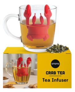 new!!! crab tea infuser by ototo - cute tea infuser, tea accessories for tea lovers, cute kitchen accessories, funny gifts, tea infusers for loose tea, loose leaf tea steeper, tea diffuser kitchen