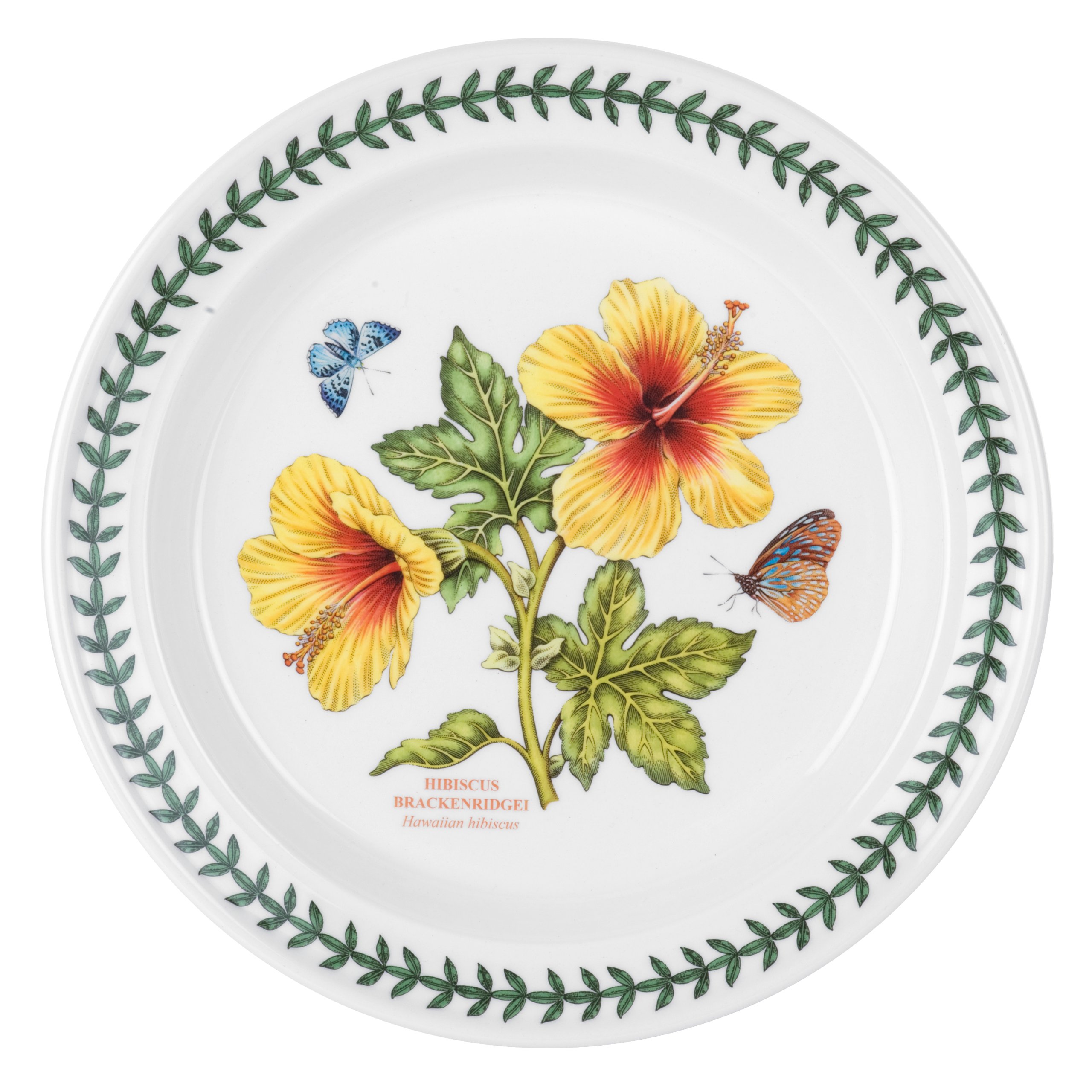 Portmeirion Exotic Botanic Garden Dinner Plate with Assorted Motifs, Round, Ceramic, Dishwasher, Microwave, & Oven Safe, 10.5 Inch, Made in England - Set of 6