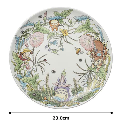 Noritake T50116A/4660-4 My Neighbor Totoro Plate, 9.1 inches (23 cm), Hiruga, Microwave Safe, 1 Piece, Bone China