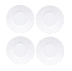 bernardaud ecume white set of 4 bread and butter plates #0733-20251