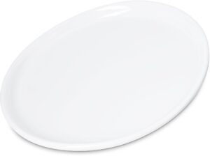 carlisle foodservice products stadia reusable plastic plate appetizer plate for home and restaurant, melamine, 7.25 inches, white