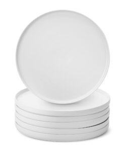 btat- white dessert plates, set of 6, 8.2 inch, small plates for appetizers, small plate, small appetizer plates, small white plates, dessert plates porcelain, plates, white plates