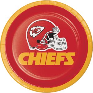 trendware kansas city chiefs dessert plates, 24 ct