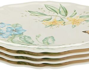 Lenox Butterfly Meadow Melamine Dinner Plates (Set of 4), White