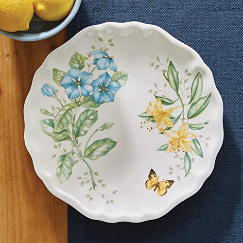 Lenox Butterfly Meadow Melamine Dinner Plates (Set of 4), White