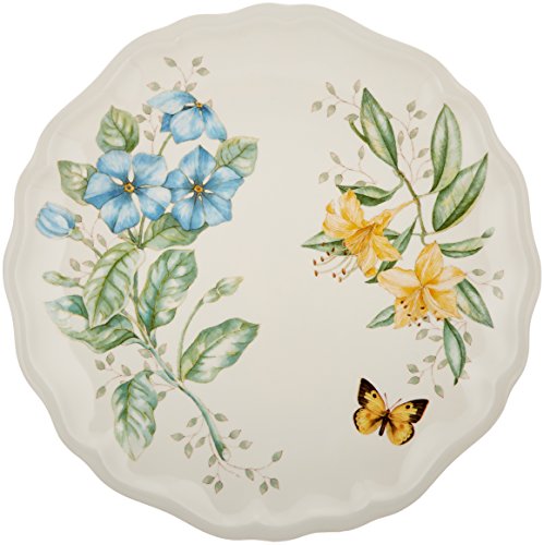 Lenox Butterfly Meadow Melamine Dinner Plates (Set of 4), White