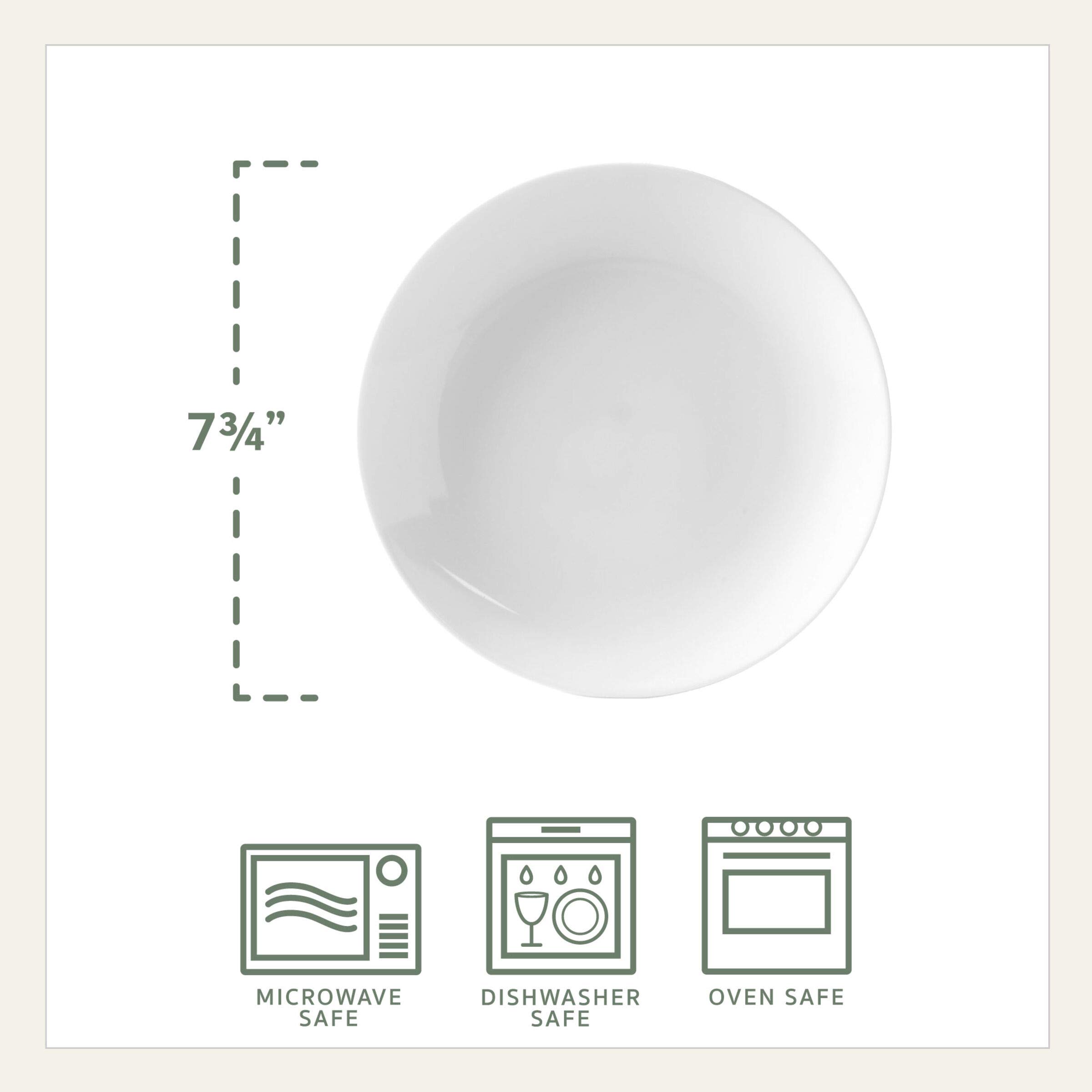 Everyday White by Fitz and Floyd Coupe 7.75 Inch Salad Plates, Set of 4