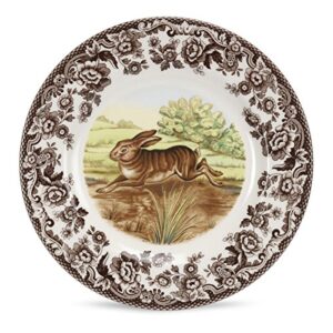 spode woodland salad plate, rabbit, 8” | perfect for thanksgiving and other special occasions | made in england from fine earthenware | microwave and dishwasher safe