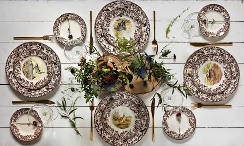 Spode Woodland Salad Plate, Rabbit, 8” | Perfect for Thanksgiving and Other Special Occasions | Made in England from Fine Earthenware | Microwave and Dishwasher Safe