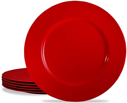 Calypso Basics by Reston Lloyd Melamine Salad Plate, Set of 6, Red