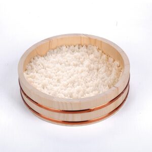 HUANGYIFU Large Wooden Mixing bowl Sushi Oke Rice Barrel Hangiri 72 cm 28 inches Diameter