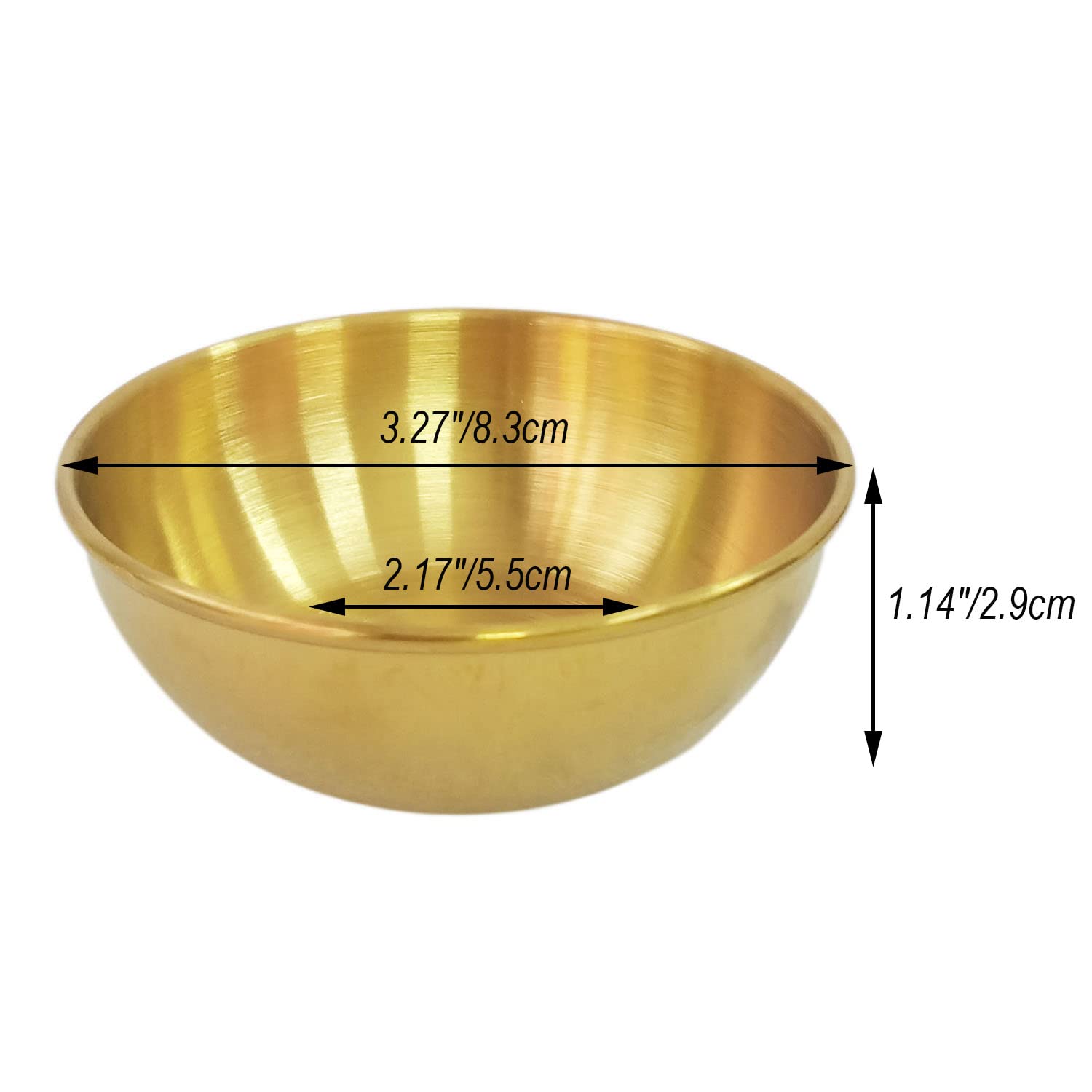 Proshopping 8Pcs Mini Stainless Steel Dipping Sauce Bowls, Dip Sauce Dishes, Round Seasoning Dishes Bowl, Small Individual Saucers Bowl, Sushi Dipping Bowl, Appetizer Plates, Silver 3.27"x3.27"x1.14"