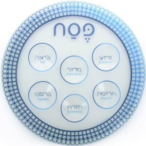 Cazenove Modern Glass Seder Plate for Passover