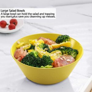 Unbreakable Large Cereal Bowls Set of 6, 32 Ounce BPA-Free Microwave and Dishwasher Safe Salad Bowls, Stackable Color Kitchen Bowls for Serving, Soup, Oatmeal, Pasta, Noodles - 6 Colors