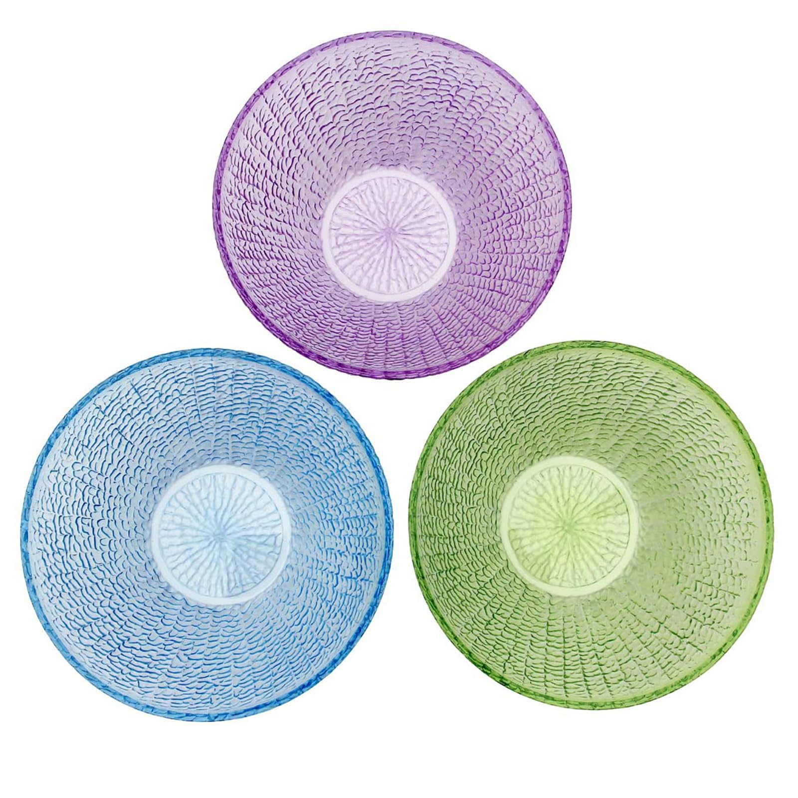 Frcctre Set of 6 Plastic Mixing Bowls Set, 93 Oz Neon Color Plastic Salad Bowl Hammered Serving Bowls, 10 Inch Round Large Plastic Bowls for Party, Snack, Salad, Chip, Popcorn