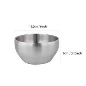 IMEEA Ice Cream Bowl Insulated Bowl 28oz Double Wall Soup Bowl SUS304 Stainless Steel Cereal Bowl, Set of 2