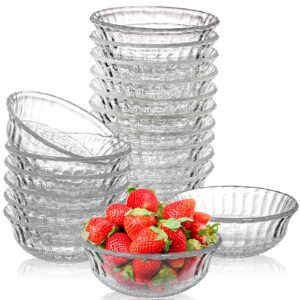 youeon 18 pcs 5 inch small glass bowls, 10 oz glass salad bowls, meal prep bowls, ice cream bowls dessert bowls set, candy bowls serving bowls for fruit, candy, snack, dishwasher safe