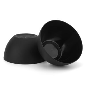 KX-WARE Plastic Bowls set of 8 - Unbreakable and Reusable 32oz/6 inch Plastic Cereal/Soup/Salad Bowls Black | Dishwasher Safe, BPA Free
