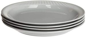 lenox gray profile stoneware 4-piece dinner plate set, 6.00 lb