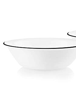 Corelle Style Chip Resistant 2qt (1.9L) Rimmed Bowl Black 2-Pack