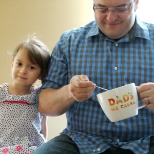 Gifts for Dad –Dad’s Ice Cream Bowl and Engraved Spoon Dad’s Ice Cream Shovel – Ideal Father’s Day Gift, Christmas Gift or Birthday Gift by Josephine on Caffeine (Dad)