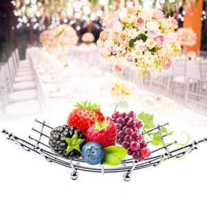 iPstyle Fruit Basket Countertop Fruit Bowl Holder & Decorative Bowl Stand with Free Screws, Perfect for Fruit, Vegetables, Snacks, Household Items, and Much More (Silver)