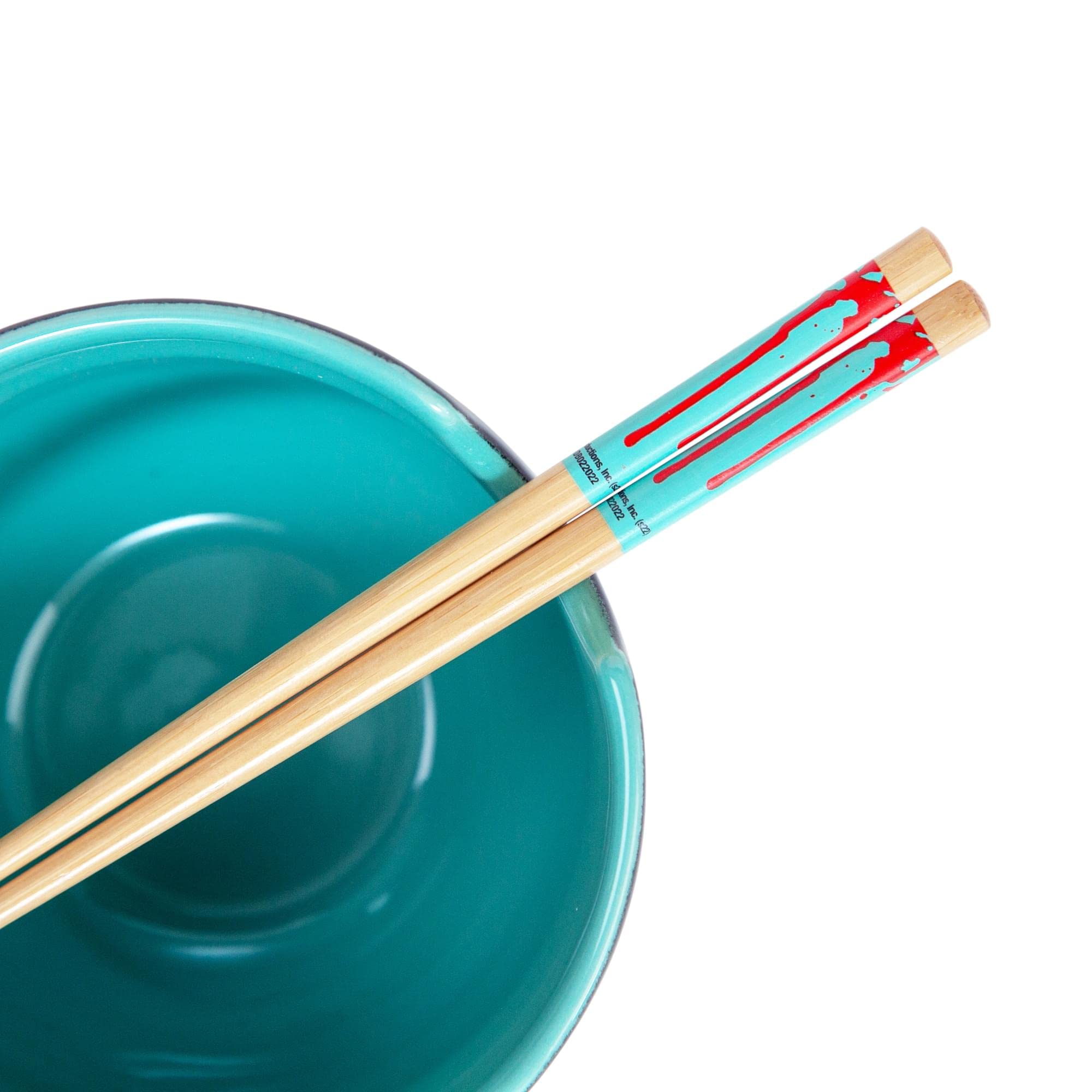 FRIDAY THE 13TH Jason Voorhees 20-Ounce Ramen Bowl and Chopstick Set Blue (WBH701KD)