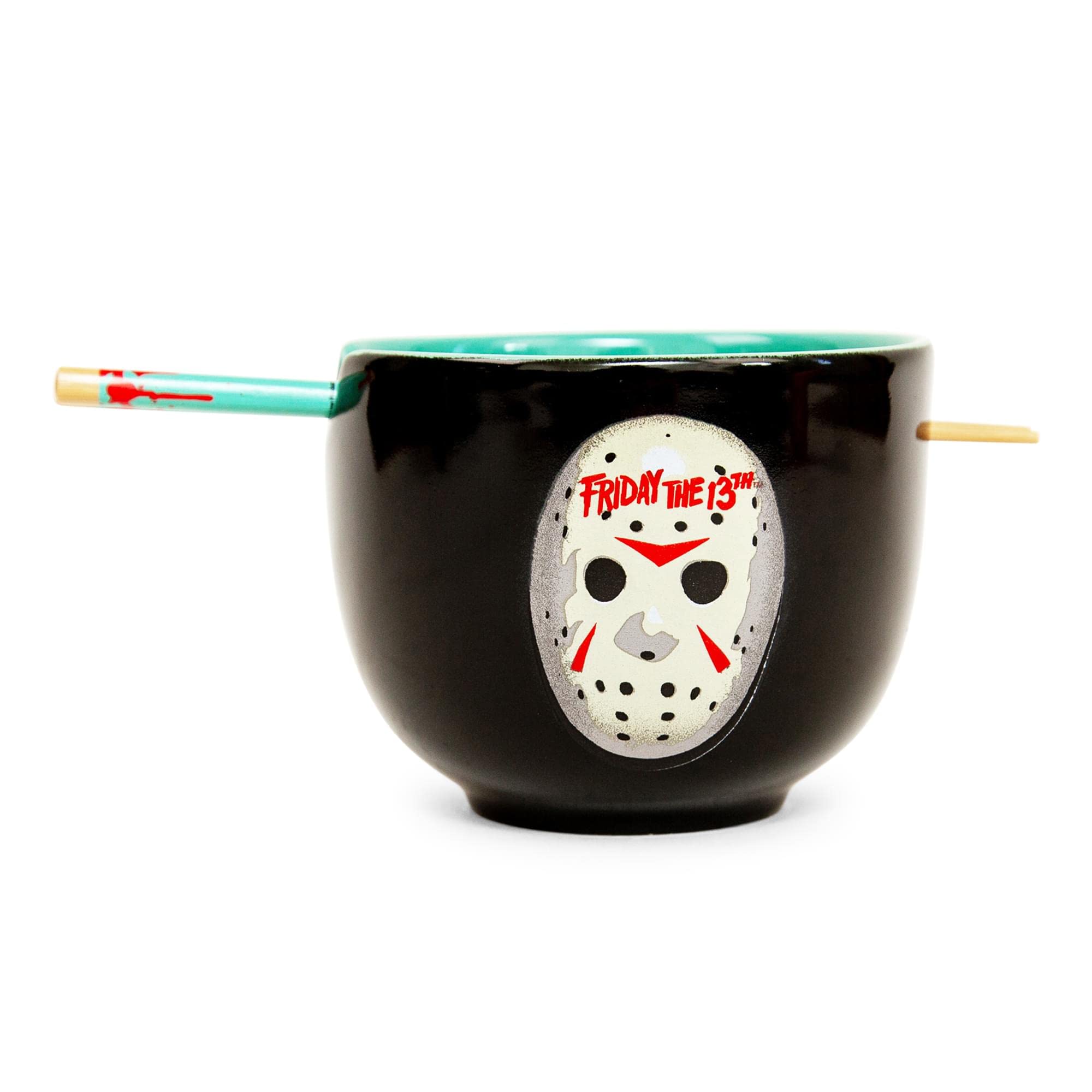 FRIDAY THE 13TH Jason Voorhees 20-Ounce Ramen Bowl and Chopstick Set Blue (WBH701KD)