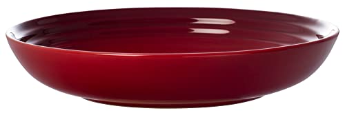 Le Creuset Stoneware Set of 4 Pasta Bowls, 8.5" each, Cerise