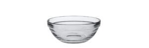 duralex transparent stackable bowl - lys, pack of 6