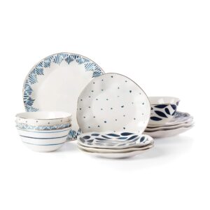 lenox blue bay 12-piece dinnerware set