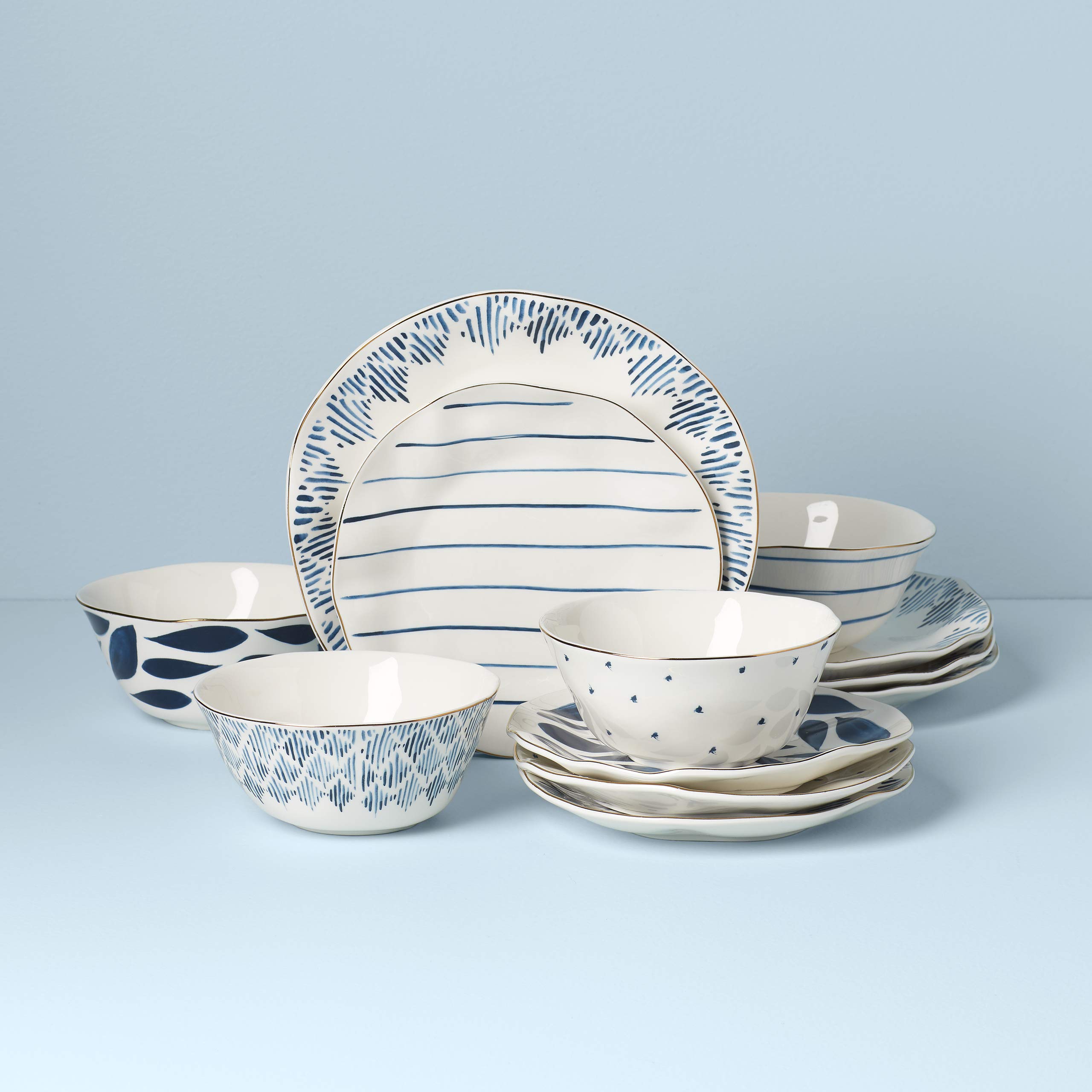 Lenox Blue Bay 12-Piece Dinnerware Set