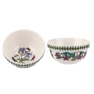 Portmeirion Botanic Garden Stacking Bowl | Set of 6 Bowls with Assorted Motifs | 5 Inch | Made from Fine Earthenware | Microwave and Dishwasher Safe | Made in England