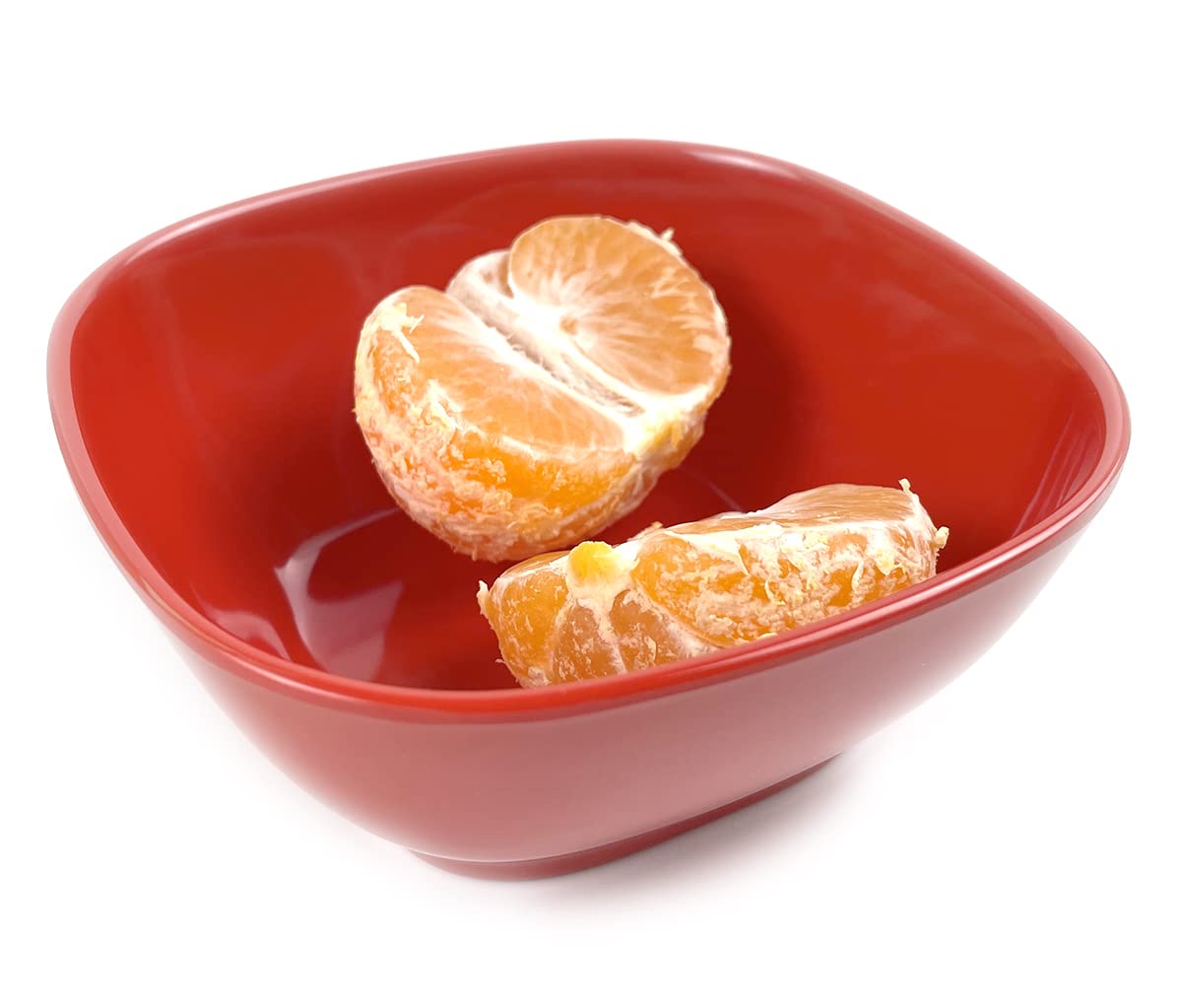 EWEIGEER 4.4-inch Melamine Dessert Bowl Kids Plastic Bowls,Small Bowl For Ice Cream Snacks Rice Salad Soup Cereal.Set of 10(Red)