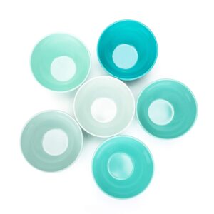 KX-WARE Melamine Bowls with Lids - 15oz 5-inch Cereal/Salad/Prep Bowls, Set of 6 in 6 Assorted Colors | Shatter-Proof and Chip-Resistant Dishwasher Safe, BPA Free