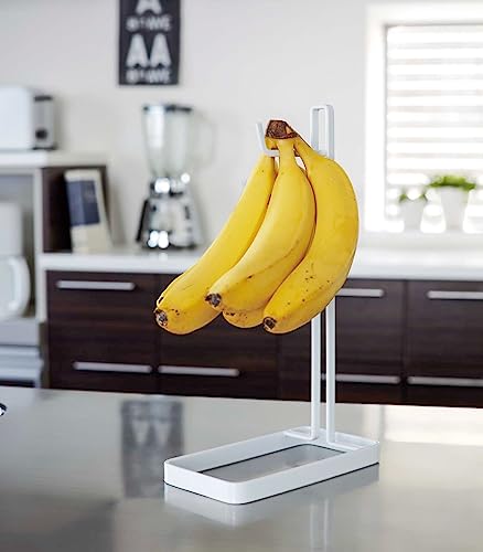 YAMAZAKI Hanger Home Banana Stand | Steel | Fruit Basket, One Size, White