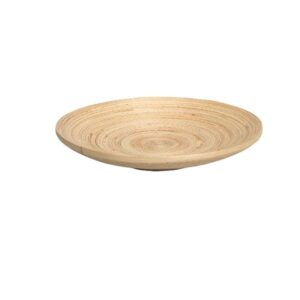 dodxiaobeul 11.75inch bamboo salad bowl, cheese plate,fruit plate, handmade salad bowl, suitable for tableware for holiday gatherings, weddings, christmas and picnics. renewable material.